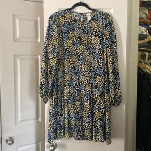 H&M drop waist flowy floral dress